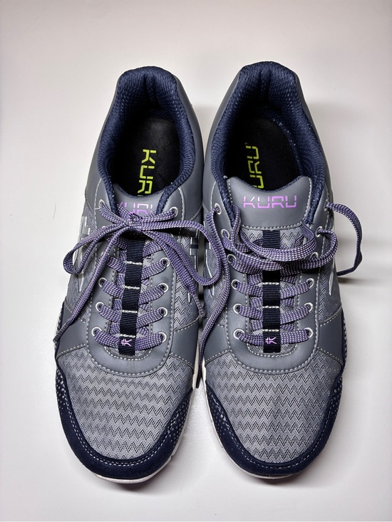 KURU Shoes - KURU Quantum Gray & Purple Casual Sneakers-Ladies